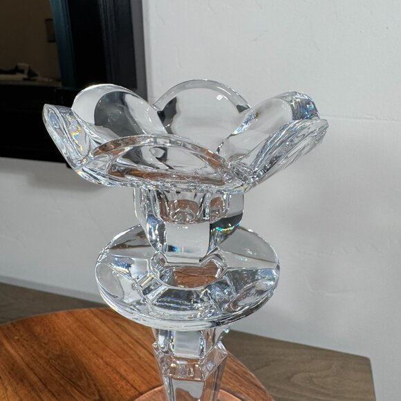 Elegant Clear Crystal Taper Candle Holders — Pair - Picture 8 of 14